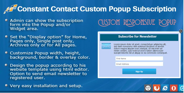 constant contact custom popup subscription wordpress plugins by wpmethods.com