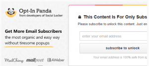 opt-in panda email subscriber and content locker by wpmethods.com