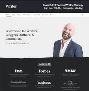 Writer - WordPress Professional theme for writing and blogging by wpmethods.com