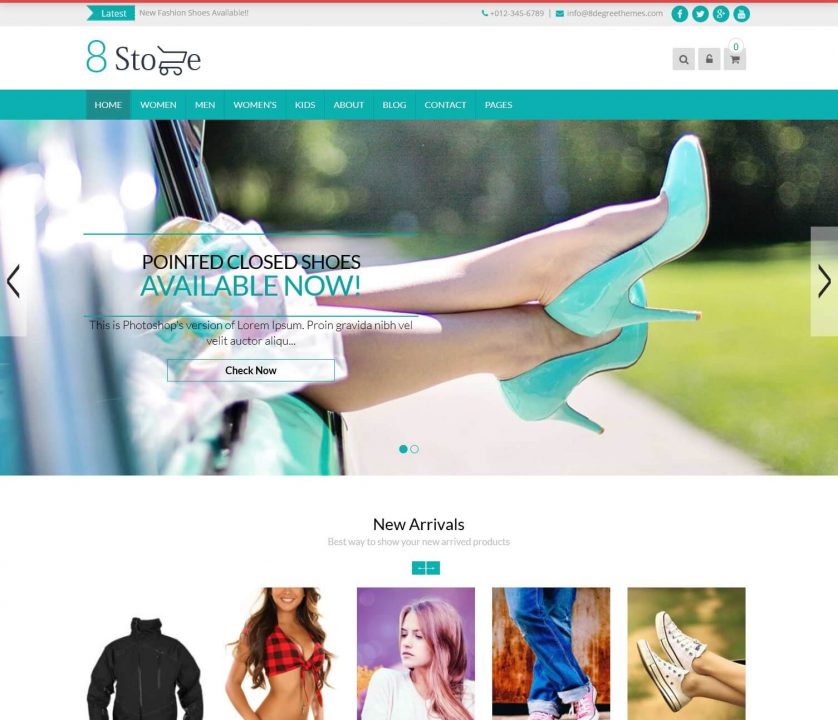 8 store the best free ecommerce wodpress woocommerce theme for online shop