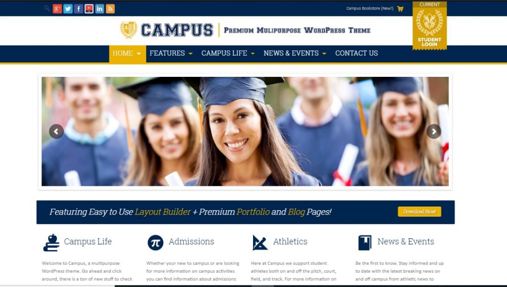 CAMPUS the best wordpress education theme or business theme