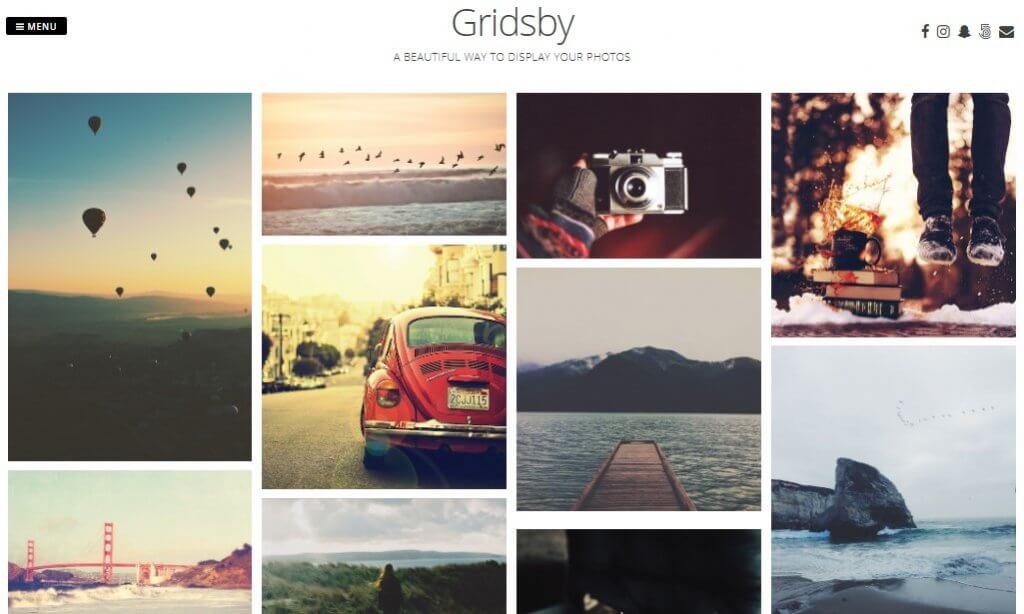 Gridsby the best wordpress theme for photographars