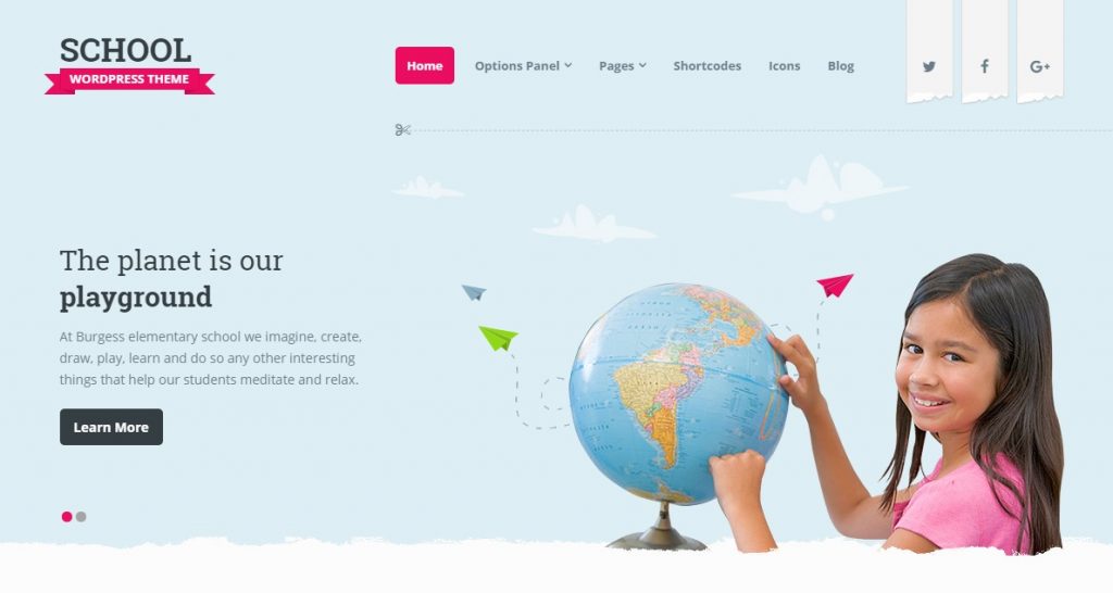 School the best education theme for school website