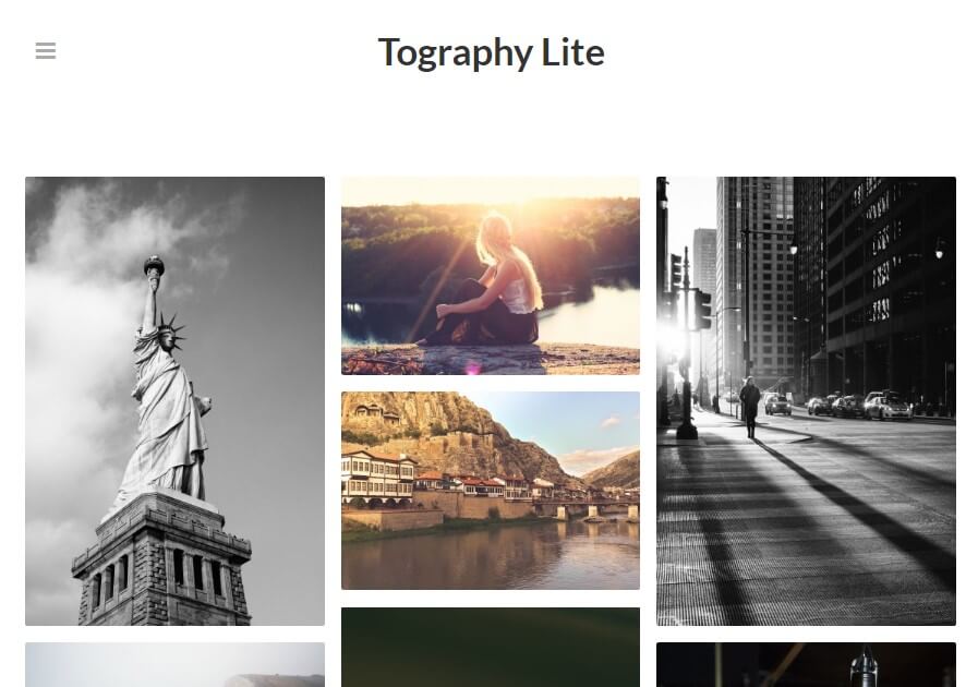 Tography Lite wordpress free photography theme
