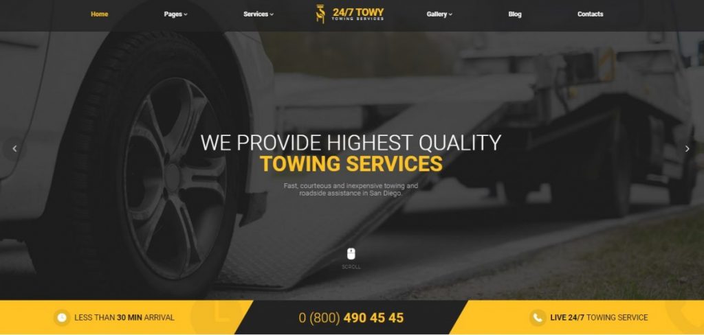 Towy The best Emergency car services theme