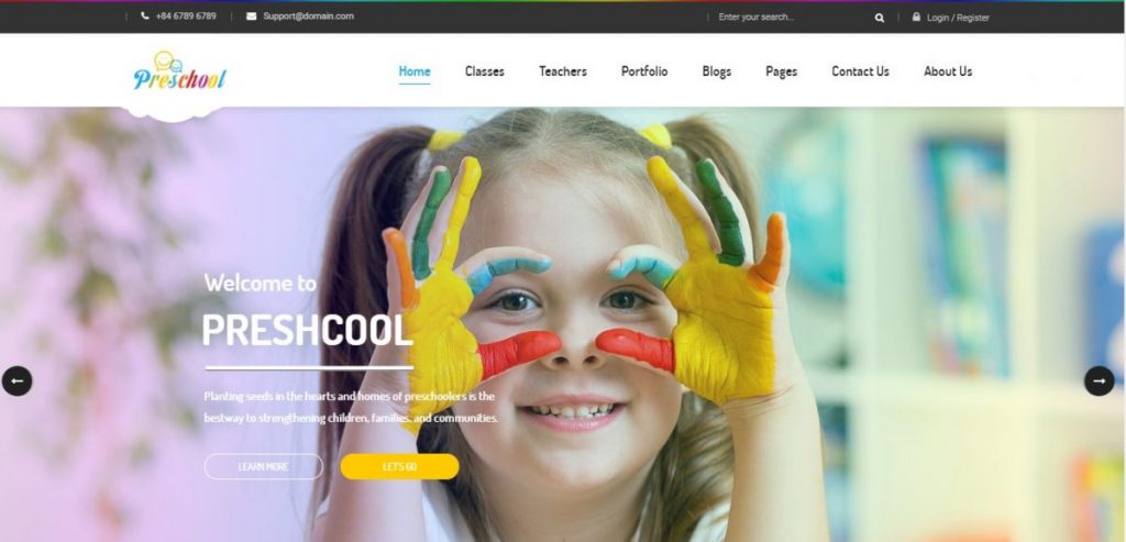 preschool best wordpress education theme