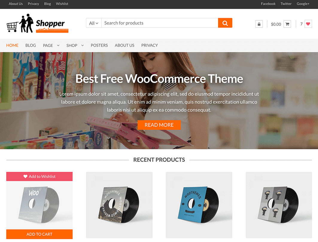 shopper best free wordpress theme for dropshipping business