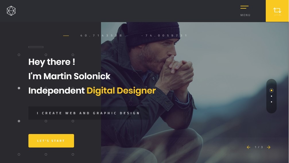 solonick the best wordpress Vcard or personal website or portfolio theme