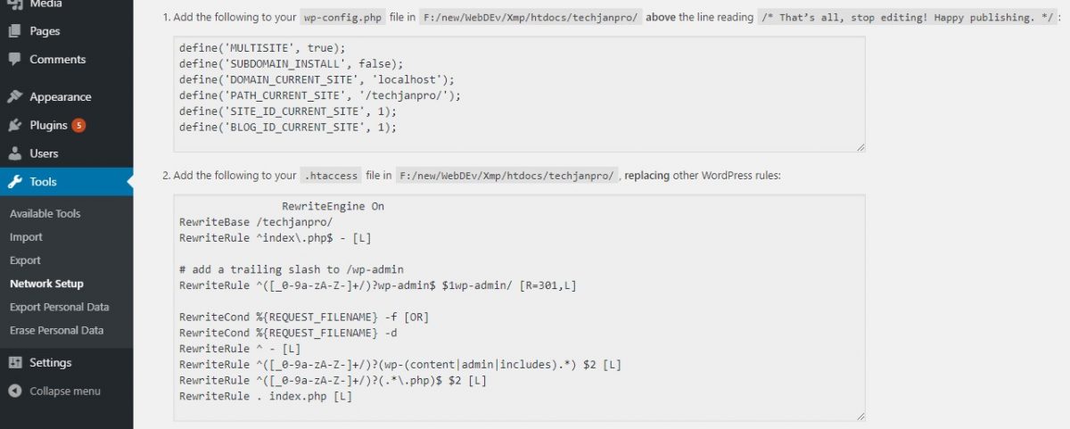replace code multisite network