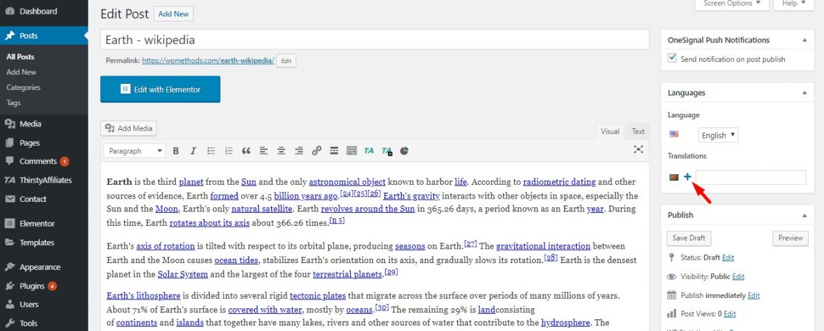 wiki earth lang