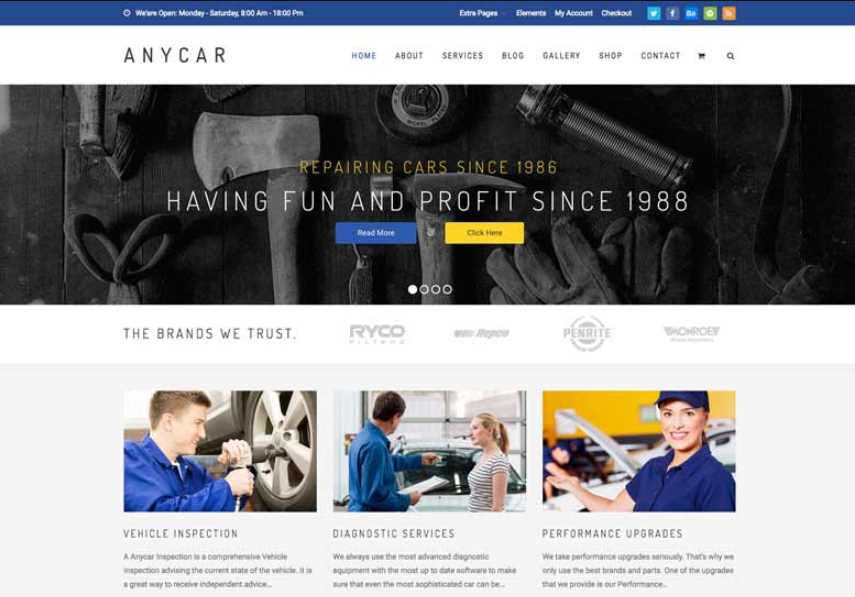 AnyCar is the best wordpress themes