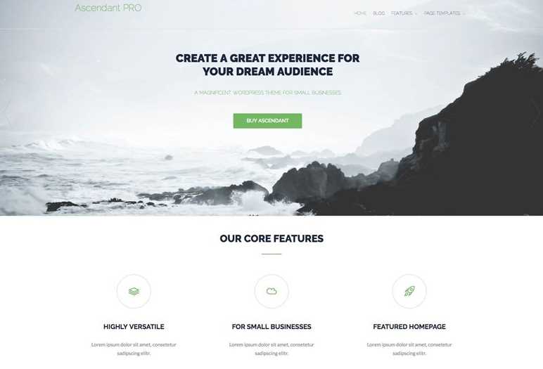 Ascendant is the best wordpress free themes