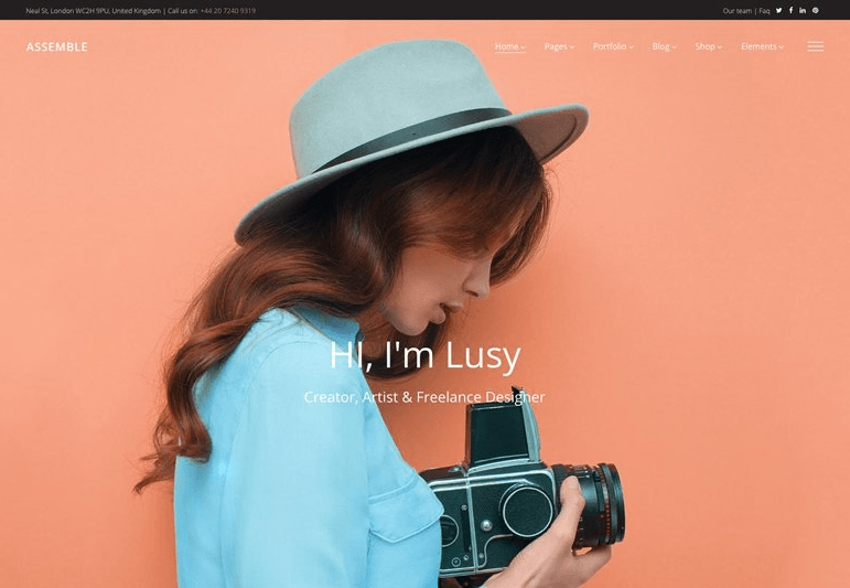 Assemble is the best wordpress website for artists