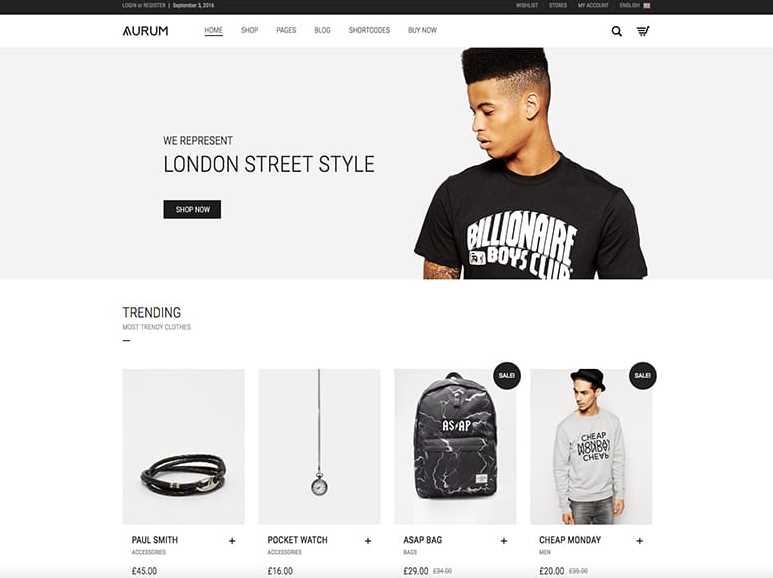Aurum is the another of best woocommerce themes for online stoers