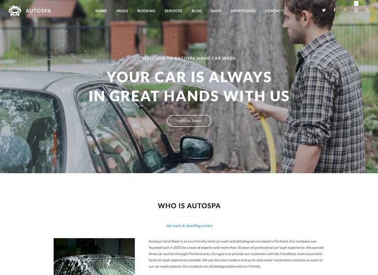 Auto Spa is another of best wordpress themes for car wash cormprations or etc