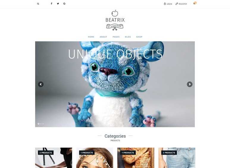 Beatrix the best wordrpress themes for online stores