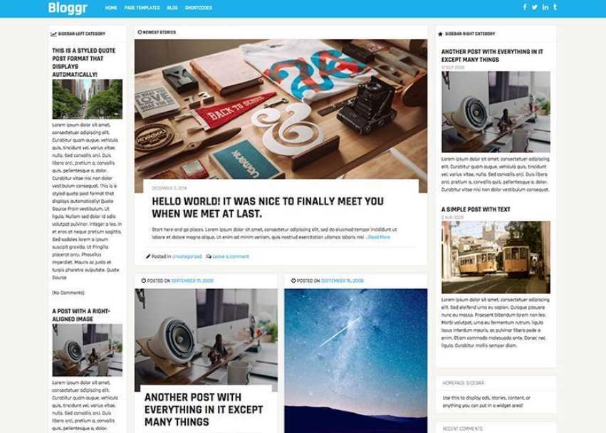 Blogrr the best free wordpress themes for blogging