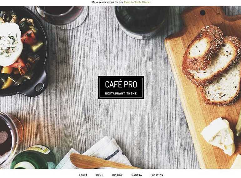 Cafe Pro WordPress Theme