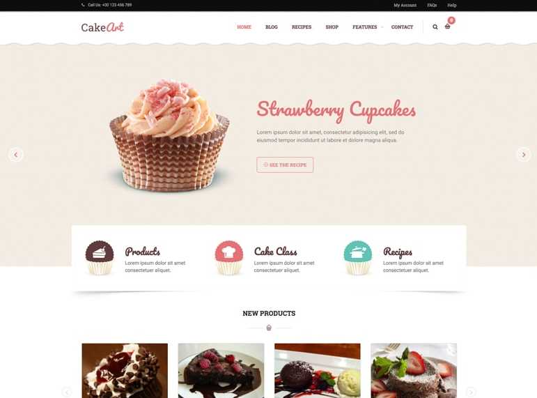 CakeArt WP Best WordPress Themes for Bakeries