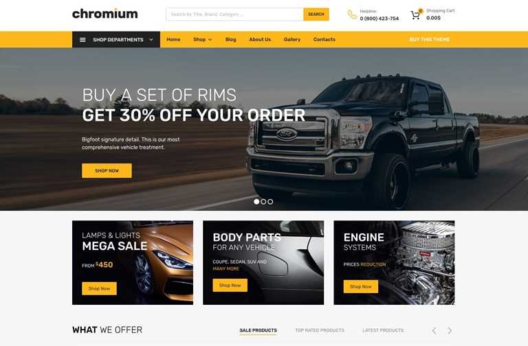 Chromium the best woocommerce wrodpress themes for online stores