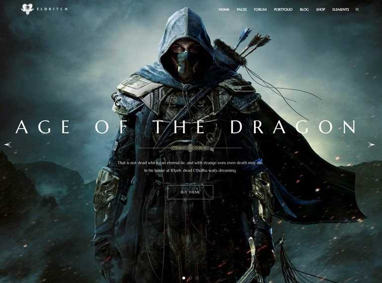 Eldritch Best WordPress Themes for Gaming