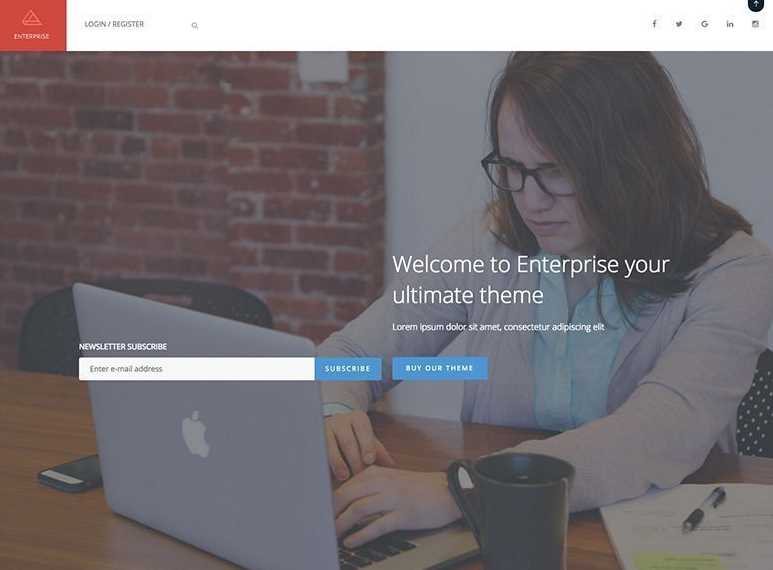 Enterprise the best wordpress themes for business