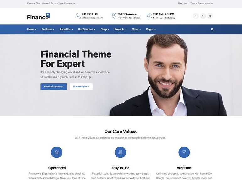 Finance Plus is the wordpress themes for finance