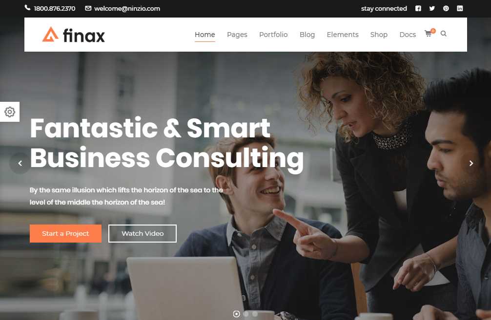 Finax the best wordpress themes for business