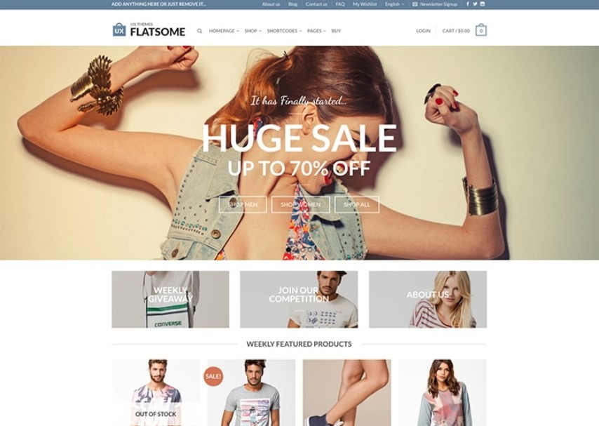 FlatSome the wordpress ecommerce themes for online store