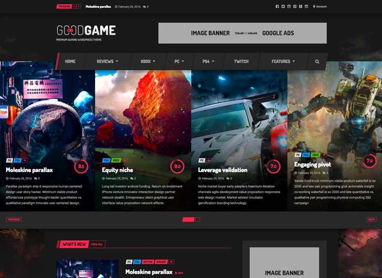 GoodGame WP theme Best WordPress Themes for Gaming