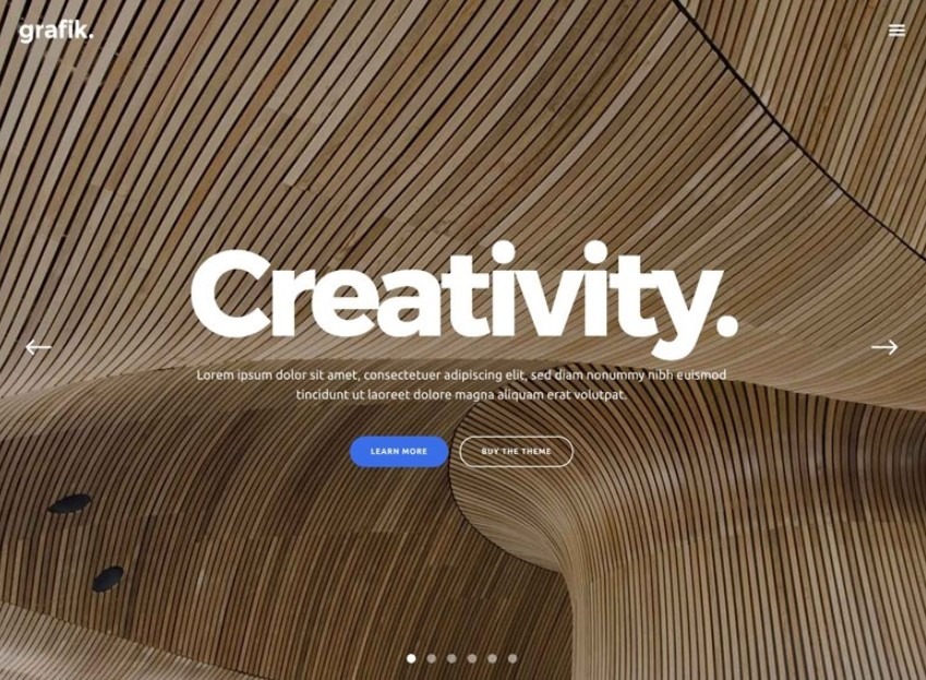 Grafik WordPress theme for Creative designers