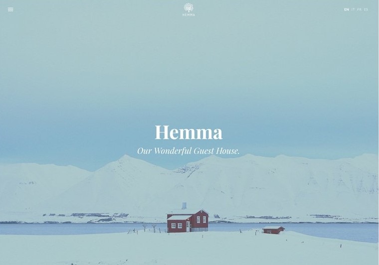Hemma is another of best wordpress themes for hotel