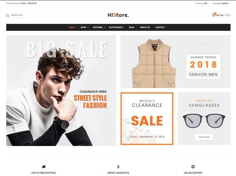 HiStore is the one of the best prestashop themes