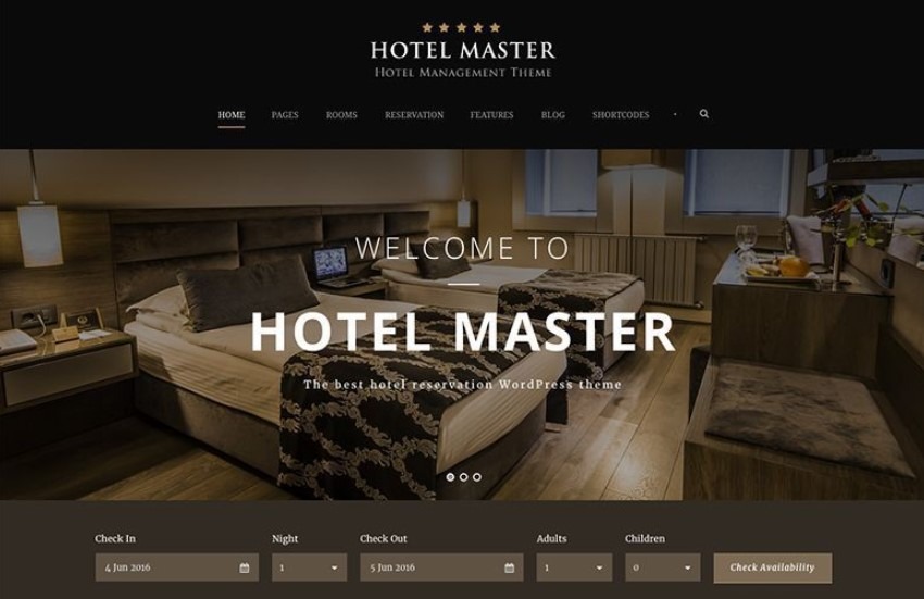 Hotel Master the best wordpress hotel theme