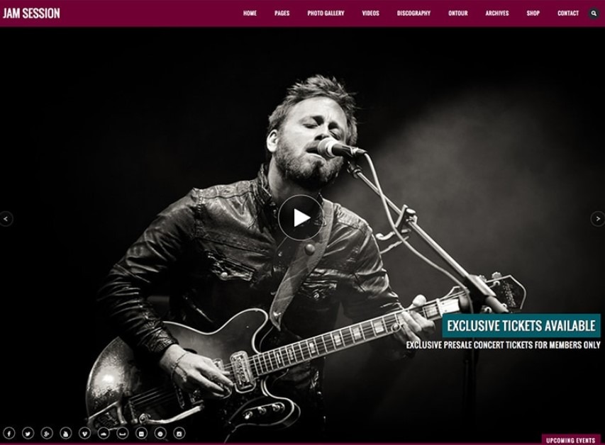 Jamsession the best wordpress theme for music