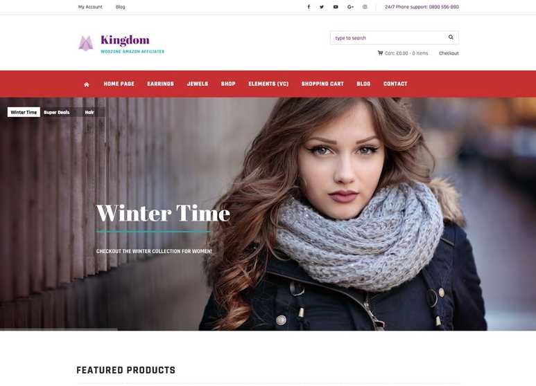 KingDom is another of woocommerce wordpress themes for online sotere