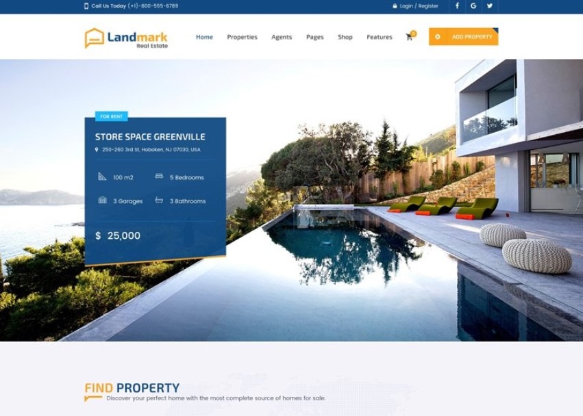 LandMark the best real estate wordpress themes