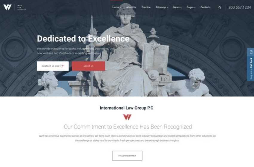 Law is the best wordpress themes for business sites