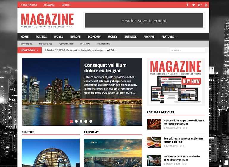 Magazine is the best wordpress themes for newspaper or online journals