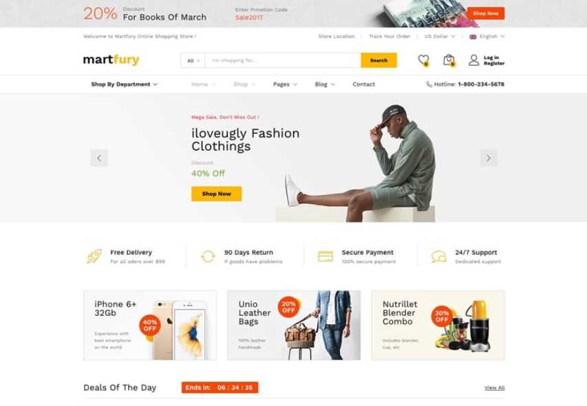 MartFury the best woocommerce wordpress themes for online sote