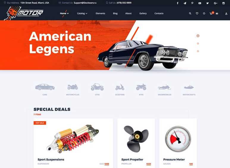 Motor the best woocommerce themes for online sotes