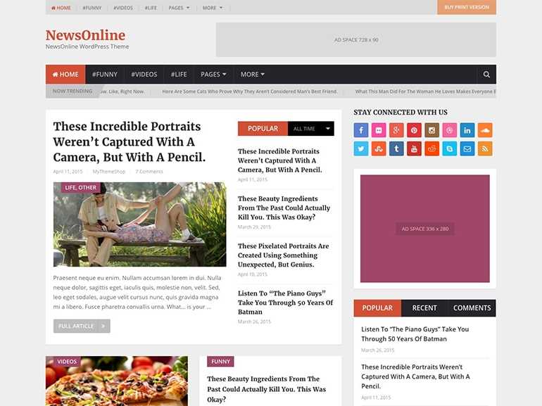 NewsOnline is the best wordpress themes for newspaper
