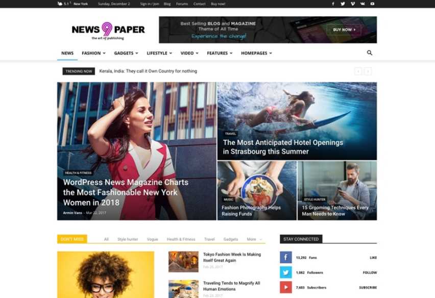 NewsPapper is the best wodpress themes for online or digital newspaper