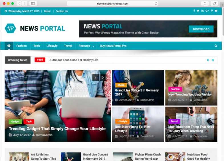 NewsPortal the best free wordpress thermes for online newspapers