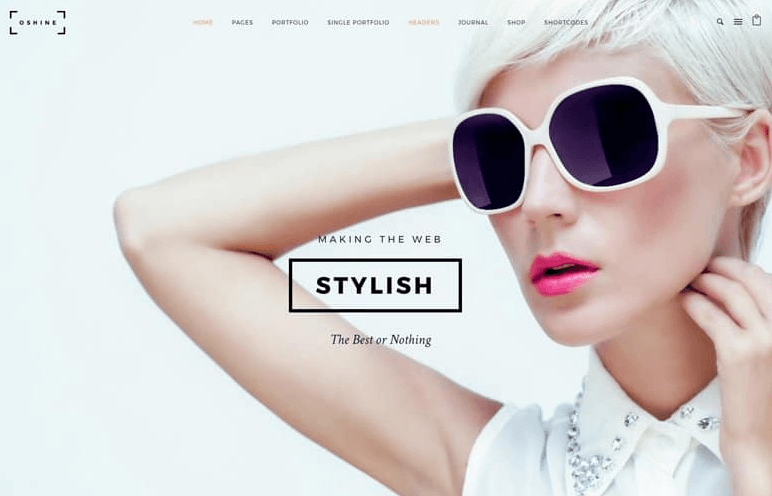 Oshine the best wordpress template for artists