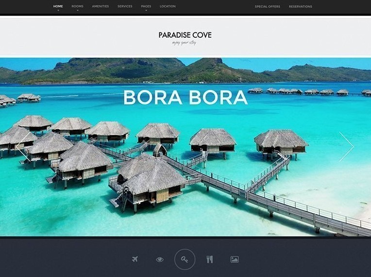 Paradise Cove the best wordpress themes for hotels