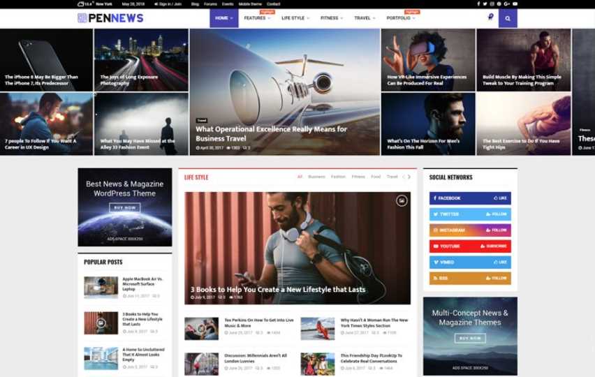PenNews the best WordPress themes for newspapers