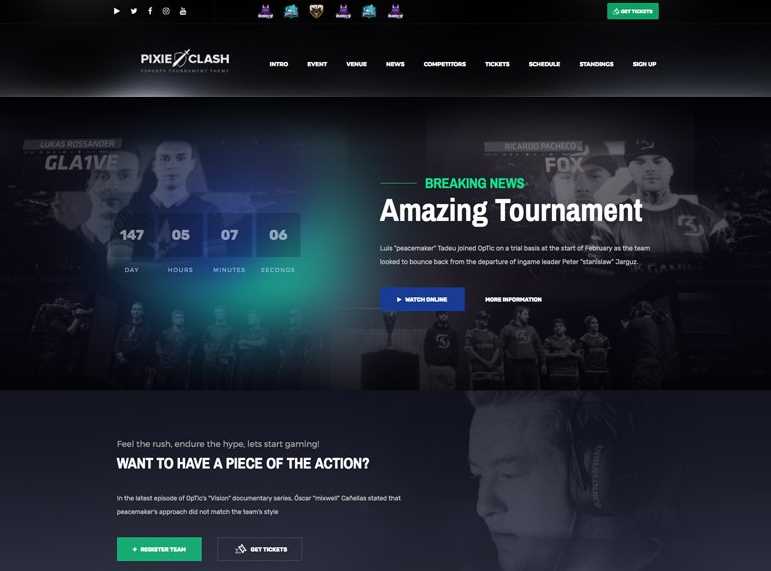 Pixie Clash Best WordPress Themes for Gaming
