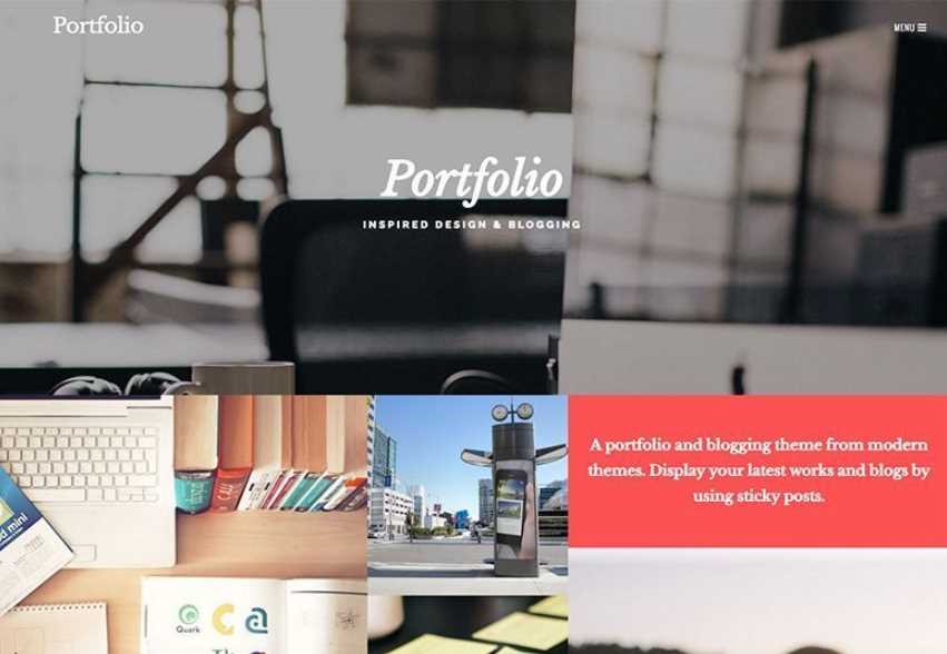 Portfolio is the best free wordpress themes for portfolio websites