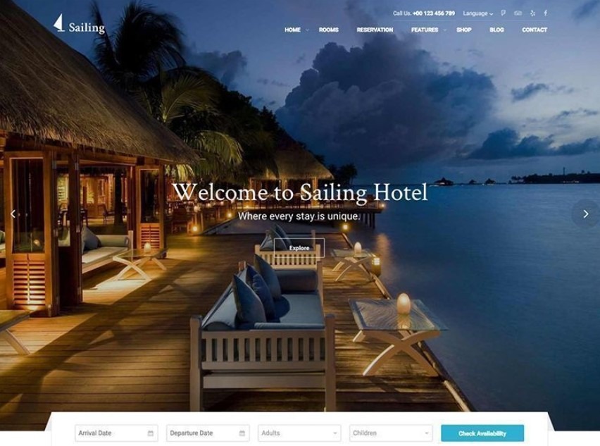 Sailing the best wordpress themes for hotel business